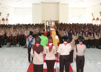 500 Mahasiswa Baru IAIN Syekh Nurjati Cirebon Dikenalkan Nilai-nilai Kepramukaan