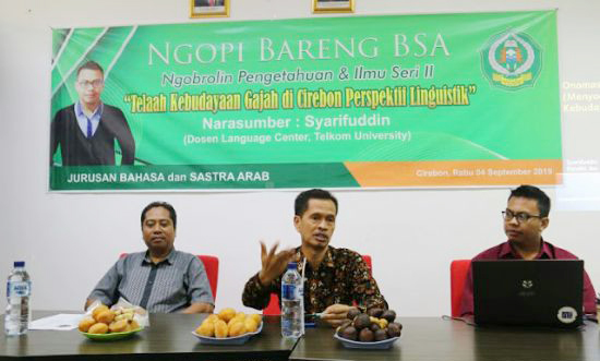 Ngopi Bareng FUAD IAIN Syekh Nurjati Cirebon Telaah Kebudayaan Gajah di Cirebon