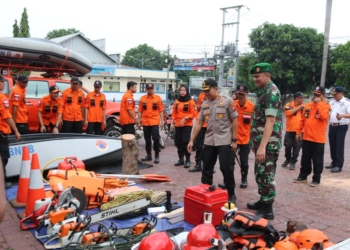 Aparat Gelar Apel Siaga Bencana