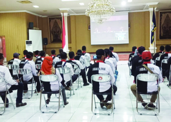 Uji Matteriil UU Ciptakerja di MK, FSPS Ikuti Sidang secara Virtual di Kantor Bupati Cirebon