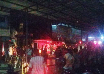 Toko Sentra Penjualan Daging Babi Terbakar