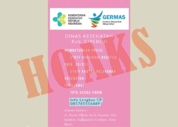 Info Lowongan Kerja Tenaga Vaksinator di Dinas Kesehatan Kabupaten Cirebon Hoaks