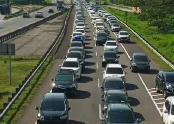 One Way Masih Diberlakukan, Arus Balik di Tol Palikanci Padat