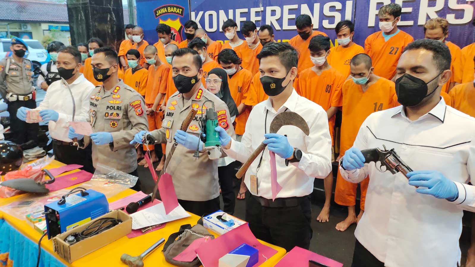 Polresta Cirebon Tangkap 60 Tersangka, Geng Motor Terbanyak