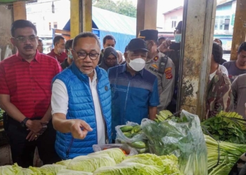 Menteri Perdagangan, Zulkifli Hasan melakukan peninjauan harga kebutuhan pokok masyarakat