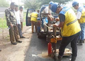 Komisi III DPRD Majalengka Sidak Projek Rehabilitasi Jalan Lingkar Utara
