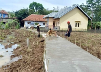 Pemdes Kondangsari Bangun Jalan Usaha Tani