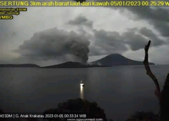 Anak Gunung Krakatau Erupsi Abu Kelabu Setinggi 3.000 Meter, Vulkanologi Beri Peringatan ini