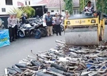 10 Hari Operasi, 357 Knalpot Brong Bising Diamankan