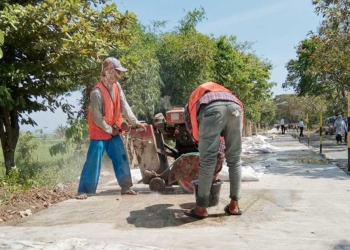Jalan Rusak di Wilayah Timur Kabupaten Cirebon Mulai Mulus