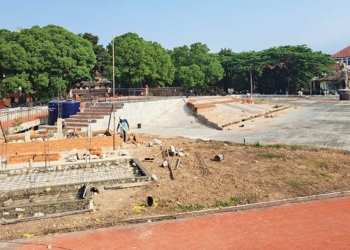 ATP Sedang Difinishing, Pekerjaan Alun-alun Taman Pataraksa Sumber Ditarget Oktober
