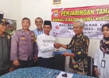 Daftar Pilwu Serentak 2023 Kabupaten Cirebon, Kuwu Petahana Kedungjaya Serahkan Berkas Pendaftaran