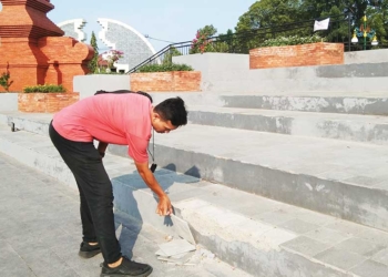 Baru Sepekan, Alun-alun Pataraksa sudah Rusak