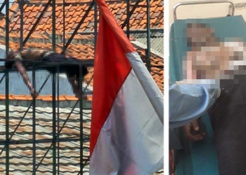 Ngeri, Pria di Cirebon Ini Tersengat Listrik Saat Pasang Baliho Caleg di Arjawinangun