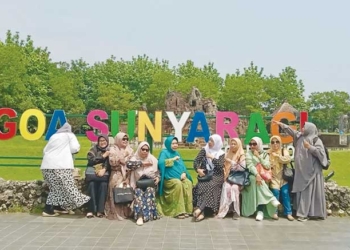 Libur Akhir Tahun, Goa Sunyaragi Cirebon Diserbu Wisatawan