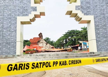 Pasang Garis, Alun-alun Pataraksa Ditutup untuk Umum