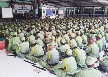 Satlinmas Dikerahkan Lakukan Pengamanan Sekitar TPS