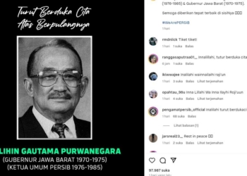 Duka Mendalam Persib Atas Kepergian Mantan Gubernur Jabar Solihin GP, Begini Kiprahnya untuk Maung Bandung