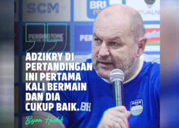 Begini Respons Bojan Hodak Soal Debut Adzikry Fadillah di Laga Persib Vs Bhayangkara FC
