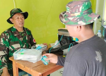 Tim Keslap Satgas TMMD Siaga 24 Jam di Desa Kubang Cirebon