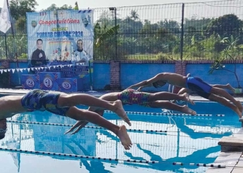 Pada Popkab Cirebon 2024, Kontingen Kecamatan Sumber Berjaya di Cabor Renang