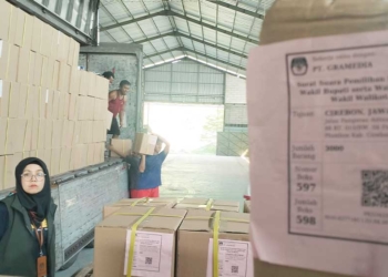 Surat Suara Pilkada Sudah di Gudang Logistik KPU Kabupaten Cirebon