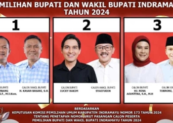 Tiga Paslon Pilbup Indramayu Berebut Suara di Kecamatan Gemuk