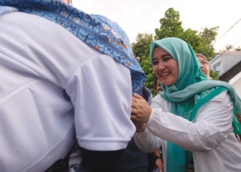 Calon Wakil Wali Kota Cirebon Siti Farida Disambut Warga Kejaksan