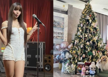 Pohon Natal Lisa BLACKPINK Dipenuhi Boneka Labubu