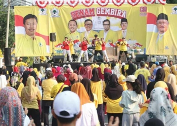 Rayakan HUT ke-80 RI, Golkar Kota Cirebon Gelar Senam Gembira