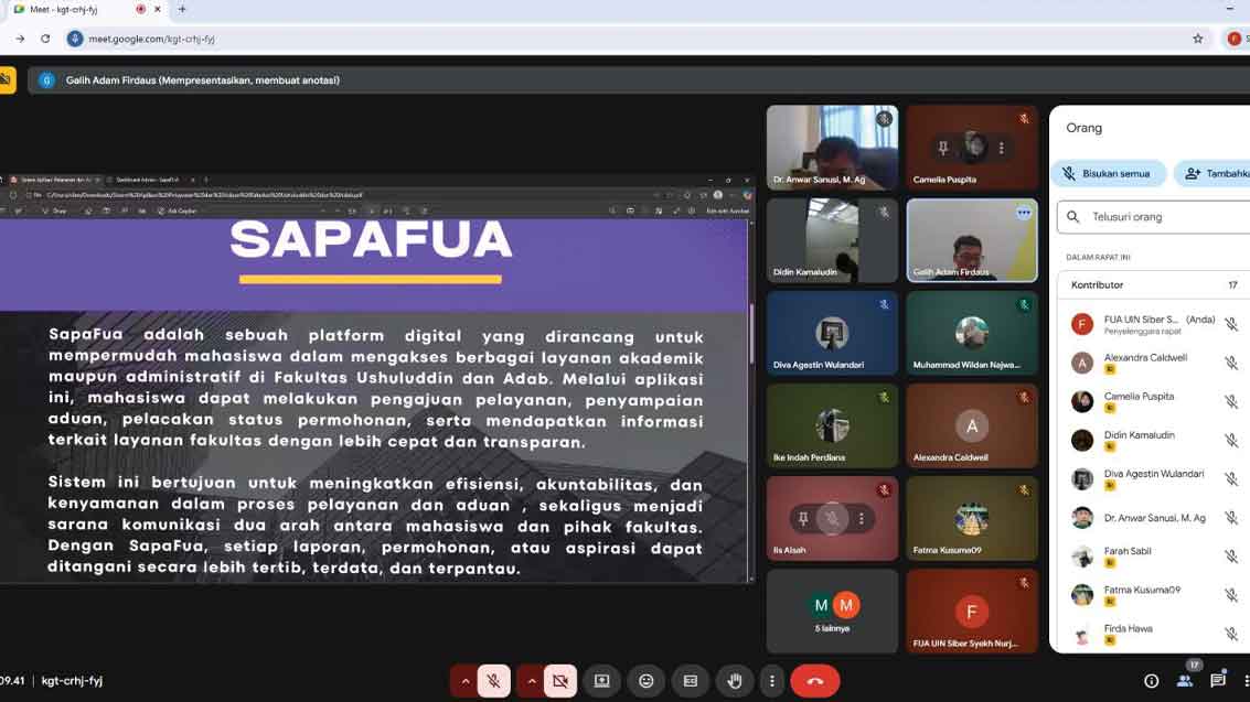 FUA UIN Siber Cirebon Luncurkan Aplikasi SAPAFUA